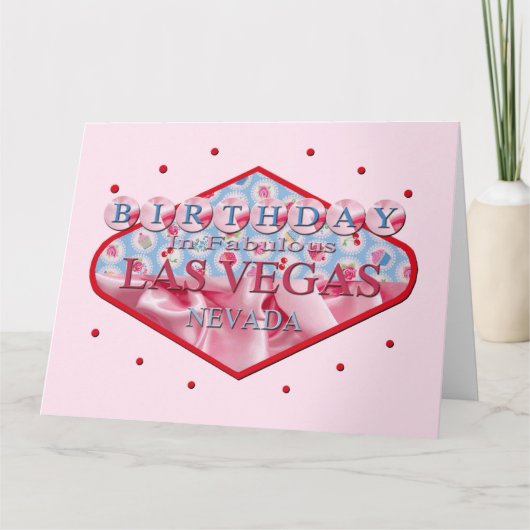 CARTE ANNIVERSAIRE EN FABULOUS LAS VEGAS CARD (Devant)