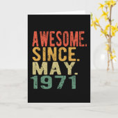 Carte Anniversaire En mai stupéfiant depuis 1971 (Fleur jaune)