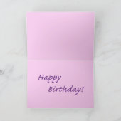 Carte ANNIVERSAIRE en PINKS Card (Intérieur)
