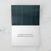Carte anniversaire en plaid bleu et noir pour beau-frère (Intérieur)