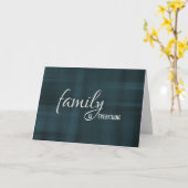 Carte anniversaire en plaid bleu et noir pour gendre (Fleur jaune)