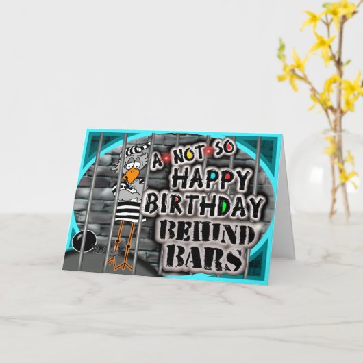 Carte Anniversaire en prison (Fleur jaune)