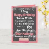 Carte Anniversaire en quarantaine (Fleur jaune)