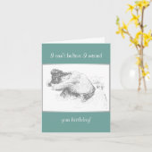 Carte Anniversaire en retard (Fleur jaune)