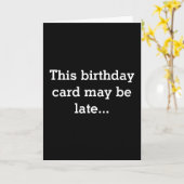 Carte Anniversaire en retard (Fleur jaune)