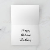 Carte Anniversaire en retard (Intérieur)