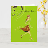 Carte Anniversaire en retard (Fleur jaune)