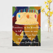 Carte Anniversaire en retard (Fleur jaune)
