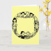 Carte Anniversaire enfant (Fleur jaune)