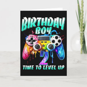 Carte Anniversaire Enfant Garçon Moment de passer au niv