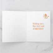 Carte ANNIVERSAIRE ENFANTS Chat orange Kitten Ballons co (Intérieur)