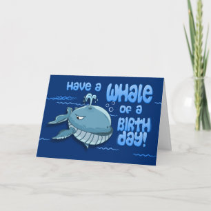 Carte Anniversaire épique de baleine