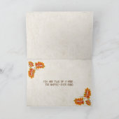 Carte anniversaire épouvantails d'automne sur balle de f (Intérieur)