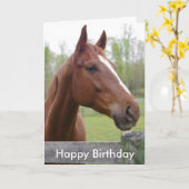 Carte Anniversaire équestre de chasseur de cheval (Fleur jaune)