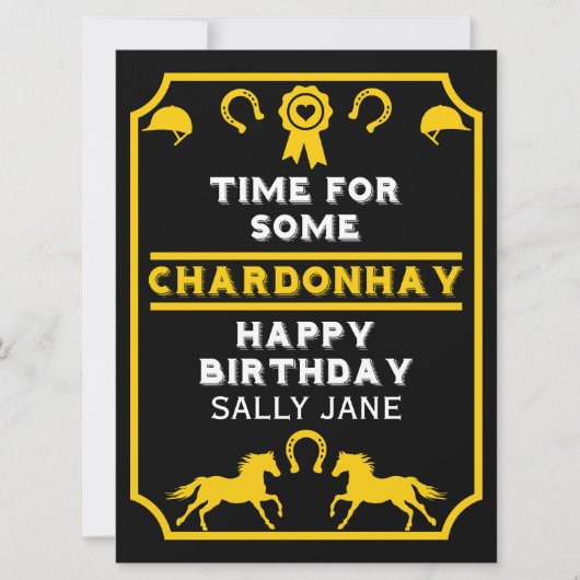 Carte Anniversaire Équitation (Devant)