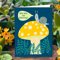 Anniversaire Escargot sur champignon magique Migno