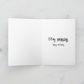 Carte Anniversaire Espagnol avec Casquette de douche (Intérieur)