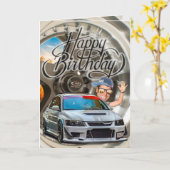 Carte anniversaire evo (Fleur jaune)