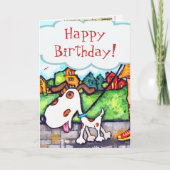 Carte Anniversaire fait sur commande de chien (Devant)