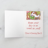 Carte Anniversaire fait sur commande de chien (Intérieur)