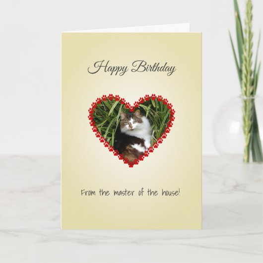 Carte Anniversaire fait sur commande de photo d'animal (Devant)