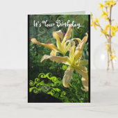 Carte Anniversaire fantaisie de Daylily (Fleur jaune)