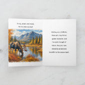 Carte Anniversaire Faune Sauvage de l'Orignal Rustique d (Intérieur)