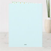 Carte Anniversaire Fée Bleu sarcelle Rose Princesse Cont (Dos)