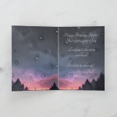 Carte Anniversaire Fée Violet Conte de Fées Aquarelle (Intérieur)