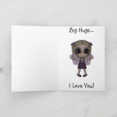 Carte Anniversaire féerique gothique 1 d'amusement (Intérieur)