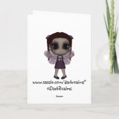 Carte Anniversaire féerique gothique 2 d'amusement (Dos)