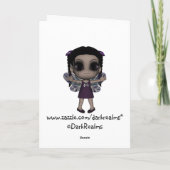 Carte Anniversaire féerique gothique 3 d'amusement (Dos)