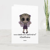 Carte Anniversaire féerique gothique d'amusement mignon (Dos)