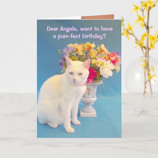 Carte Anniversaire féminin (Fleur jaune)