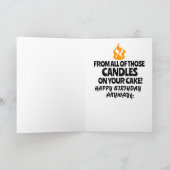 CARTE ANNIVERSAIRE FEMME CHAUDE "PRENDRE L'ÂGE" TEASING  (Intérieur)