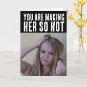 CARTE ANNIVERSAIRE FEMME CHAUDE "PRENDRE L'ÂGE" TEASING  (Fleur jaune)