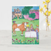 Carte ANNIVERSAIRE - Ferme (Fleur jaune)