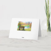 Carte Anniversaire Feuilles d'automne Banc de parc autom (Dos)