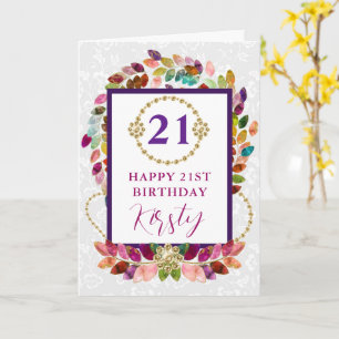 Carte Anniversaire Feuilles d'Automne Colorées