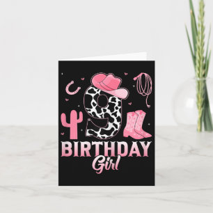 Carte Anniversaire Fille 9 ans Riding Cheval Cowgirl 9e