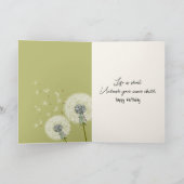 Carte Anniversaire Fille Avec Dandelions (Intérieur)