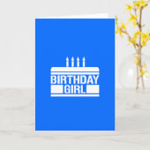 Carte Anniversaire fille avec gâteau (Fleur jaune)