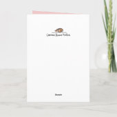 Carte Anniversaire fille avec lunettes de soleil casquet (Dos)