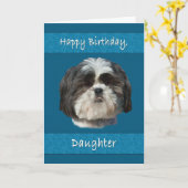 Carte Anniversaire, Fille, Chih Tzu Chien (Fleur jaune)