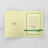 CARTE ANNIVERSAIRE - FILLE D'OR - FLEURS DE JARDIN, BOIS (Intérieur)