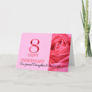 Carte anniversaire fille et femme Rose rose rose