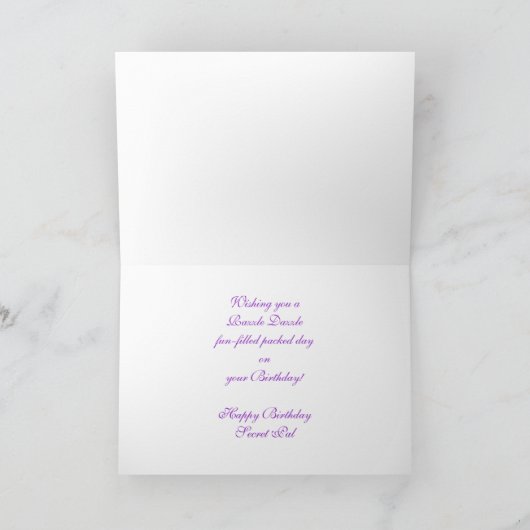 Carte Anniversaire - Fille - Fun (Intérieur)