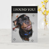 Carte Anniversaire Fille Funny Rottweiler Card (Fleur jaune)