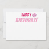 Carte Anniversaire Fille Hippopotame Rose (Dos)