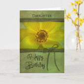 CARTE ANNIVERSAIRE - FILLE - JOUR JAUNE (Fleur jaune)